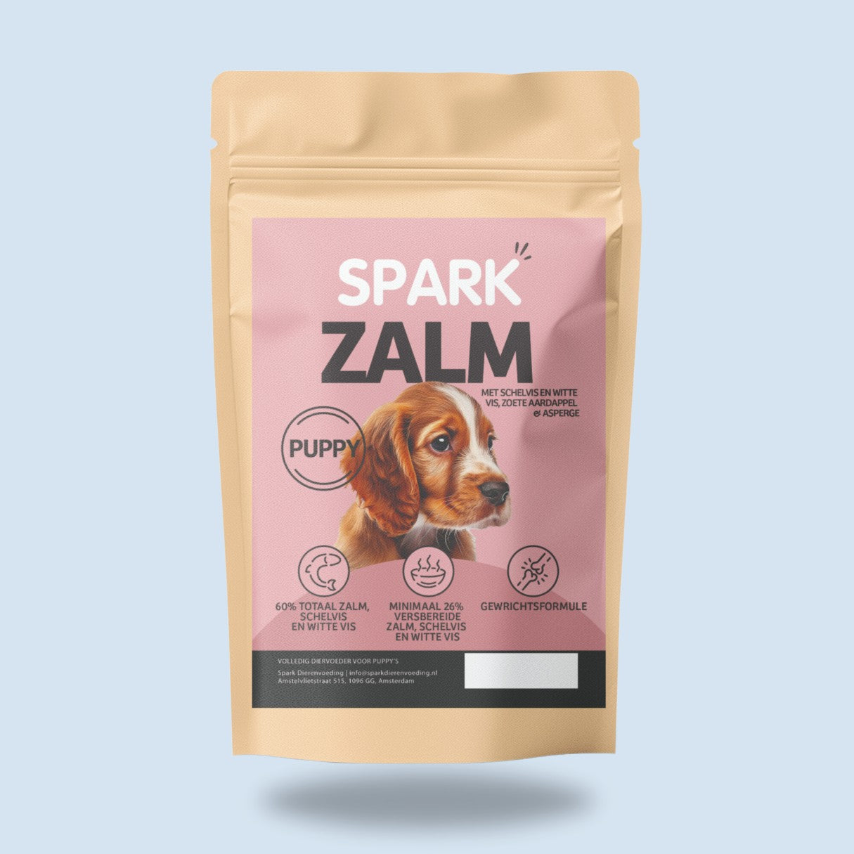 Puppy - Zalm met Schelvis en Witte Vis, Zoete Aardappel & Asperge